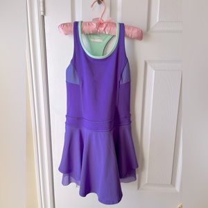 Ivivva purple/green dress with built in bra (no built in shorts) size 10